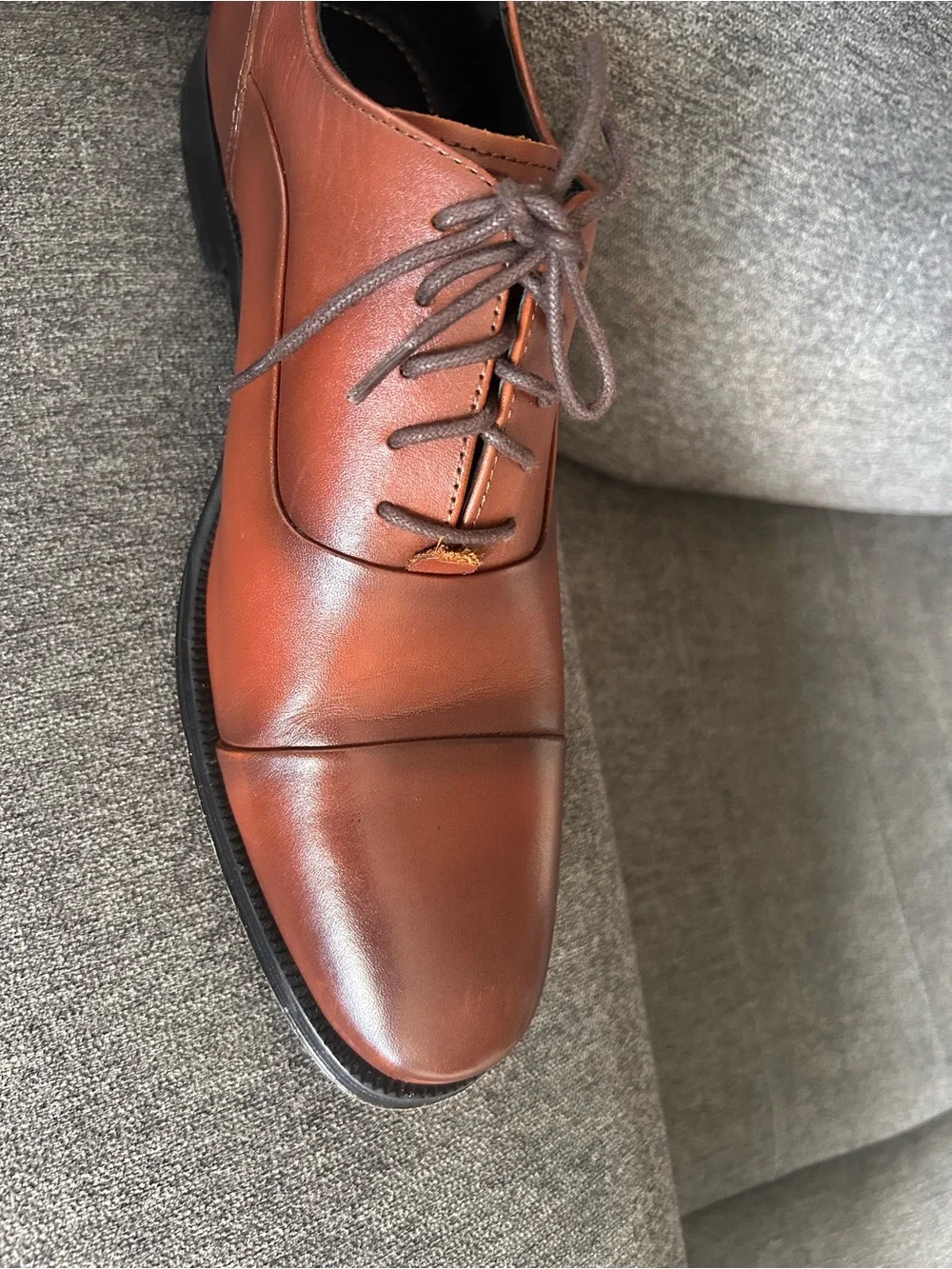 Florsheim Brown Leather Cap Toe Oxford Dress Shoes. Size 8.5M